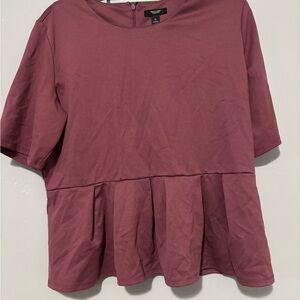 Simply Vera Vera Wang Mauve Peplum Blouse